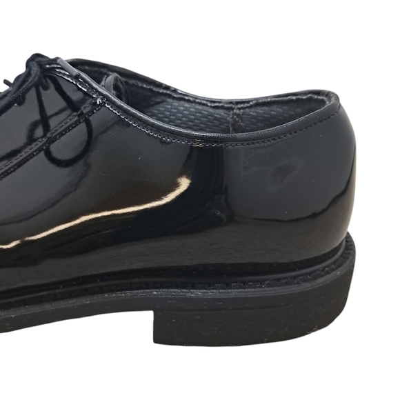 Bates 00941A Black Patent Oxford Dress Shoes Lace Up Round Toe 8.5E Non Marking main image 6
